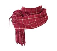 Classic Scarf Women,Super Soft Womens Mens Classic Cashmere Feel Wrap Scarf Plaid Scarves Check Tassel Scarves C-Red A