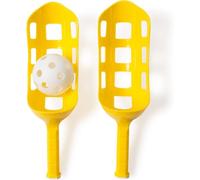 Classic Scoop Ball Set for Kids - Outdoor Toss & Catch Game for Backyard, Park and Beach Play, Fun Party Activity for Children-yellow