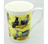 Classic Scooters FINE Bone China Mug Featuring 6 Different Scooters The Grand Prix 200 2007 LI 125 Series 2 1959 SX 150 1963 LI 125 1961 SX 200 1963 LI 150 Series 2 1962