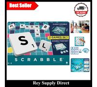 Classic Scrabble Game for 2-4 Players: Includes Goal Cards for Enhanced Learning