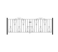Classic Scroll Metal Garden Driveway Gates Galvanised Wrought Iron Style Gate (2743mm (9ft) Gap x 914mm High CDZP16)