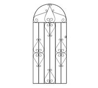 Classic Scroll Tall Bow Top Metal Garden Gate Galvanised Wrought Iron Style Swing Gate (914mm Gap x 1830mm High CBZP42)