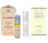Classic & Secret Man Concentrated Perfume Oil Combo - Long Lasting Alcohol-Free Attar for Men - 6ml Each (Pack of 2)