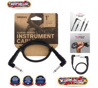 Classic Series 1 Foot Guitar Pedal Cable with Right Angle Ends - Quality