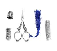 Classic Sewing Scissors Set - Retro Design Thimble, Fine Tip Thimble, Accuracy | Refined Tools For Handmade Projects For Embroidery, Cross , Can