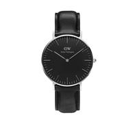 Daniel Wellington Classic Sheffield, Black/Silver Watch, 36mm, Leather, for Women and Men