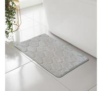 Classic Shell Memory Foam Bath Mat, 45 x 75 cm, Extra Soft Non-Slip, Super Absorbent Bath Mats for Bathroom Floor, Machine-Washable Dry Bath Rug Foot Mat (Cream)