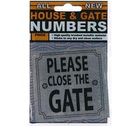 Classic Sign & Design House or Gate number sticker - Please close the gate