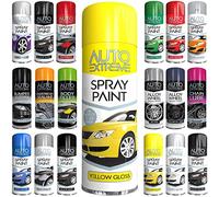 Classic Signature - 1 x Auto Extreme Yellow Gloss Spray Paint 250ml, Professional Quality, Perfect Finish for Cars, Bikes,Vans, Metal, Wood