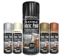 Classic Signature - 1 x Black Flexible Fabric 200ml, Spray Paint Leather Vinyl Textile Clothes Fast Drying
