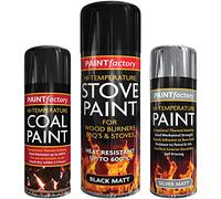 Classic Signature: - 1 x Black High Temperature Spray Paint 400ml, Stove Up To 600°C, Engine Exhaust Adhesion, Heat Resistant Wood Burners, BBQ Grill