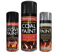 Classic Signature: 1 x Coal High Temperature Spray Paint 400ml, Stove Up To 600°C, Engine Exhaust Adhesion, Heat Resistant Wood Burners, BBQ Grill