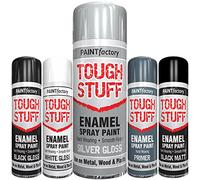 Classic Signature - 1 x Enamel Silver Gloss 400mlTough Stuff Hard Wearing Smooth Aerosol for Metal Wood Plastic
