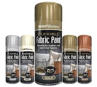 Classic Signature - 1 x Gold Flexible Fabric 200ml, Spray Paint Leather Vinyl Textile Clothes Fast Drying