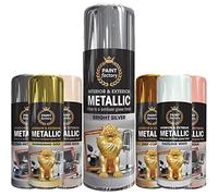 Classic Signature - 1 x Metallic Bright Silver Spray Paint 400ml Multi-Purpose Use, Spray for Metal and Wooden Furniture, Ornaments, Decorative Items and Much More for Interior & Exterior
