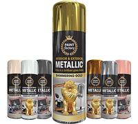 Classic Signature - 1 x Metallic Shimmering Gold Spray Paint 400ml Multi-Purpose Use, Spray for Metal and Wooden Furniture, Ornaments, Decorative Items and Much More for Interior & Exterior