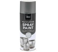 Classic Signature - 1 x Multipurpose Metallic Silver Aerosol Spray Paint 400ml Quick Drying Spray,Fast Dry and Excellent Coverage for Metal, Wood, Plastic and More