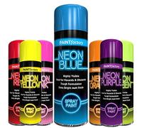 Classic Signature - 1 x Neon Blue Spray Paint 200ML Aerosol Spray Paint Fluorescent Bright Graffiti (Banksey) Matt Finish