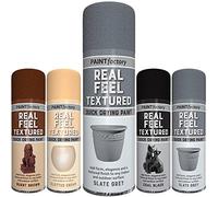 Classic Signature - 1 x Real Feel Textured Grey Spray Paint 400ml Quick Drying, Decorative Effect Aerosol Can for Wood Metal