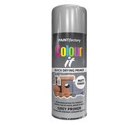 Classic Signature 12 x All Purpose Grey Primer Aerosol Spray Paint 400ml / 1x pair of Disposable Gloves Quick Drying Spray,Fast Dry and Excellent Coverage for Metal, Wood, Plastic and More