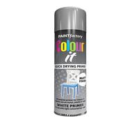 Classic Signature - 12 x All Purpose White Primer Aerosol Spray Paint 250ml Quick Drying Spray,Fast Dry and Excellent Coverage for Wood, Metal, Plastic and more
