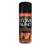 Classic Signature: - 12 x Black High Temperature Spray Paint 400ml, Stove Up To 600°C, Engine Exhaust Adhesion, Heat Resistant Wood Burners, BBQ Grill