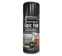 Classic Signature - 12 x Flexible Fabric Black 200ml Spray Paint Leather Vinyl Textile Clothes Fast Drying