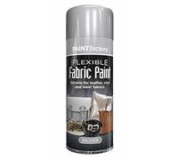Classic Signature - 12 x Flexible Fabric Silver 200ml Spray Paint Leather Vinyl Textile Clothes Fast Drying