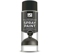 Classic Signature - 151 Multi Purpose Spray Paint 400ml for Metal, Wood, Plastic, Walls - Aerosol Spray with Perfect Finish (Pack 12, Black Satin)