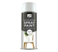 Classic Signature - 151 Multi Purpose Spray Paint 400ml for Metal, Wood, Plastic, Walls - Aerosol Spray with Perfect Finish (3 x Pack, White Satin)
