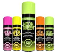 Classic Signature - 1x Green Neon Spray Paint 400ml / pair of Disposable Gloves Fluorescent Bright Aerosol Extra Bright Graffiti (Banksey) Paint Assorted Colour