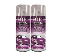 Classic Signature - 2 x Auto Extreme Clear Lacquer Spray Paint 400ml Professional Quality, Perfect Finish for Cars, Bikes,Vans, Metal, Wood