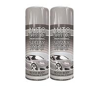 Classic Signature - 2 x Auto Extreme Silver Body Spray Paint 400ml Professional Quality, Perfect Finish for Cars, Bikes,Vans, Metal, Wood
