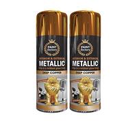 Classic Signature - 2 x Metallic Deep Copper Spray Paint 400ml Multi-Purpose Use, Spray for Metal and Wooden Furniture, Ornaments, Decorative Items and Much More for Interior & Exterior
