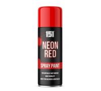 Classic Signature - 2 x Red Neon Spray Paint 400ml 151 Fluorescent Bright Aerosol Extra Bright Graffiti (Banksey) Paint Assorted Colour