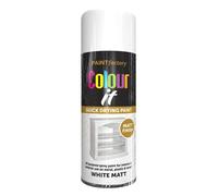 Classic Signature 3 x All Purpose White Matt Aerosol Spray Paint 400ml / 1x pair of Disposable Gloves Quick Drying Spray,Fast Dry and Excellent Coverage for Metal, Wood, Plastic and More