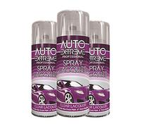 Classic Signature - 3 x Auto Extreme Clear Lacquer Spray Paint 400ml Professional Quality, Perfect Finish for Cars, Bikes,Vans, Metal, Wood