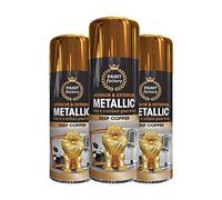 Classic Signature - 3 x Metallic Deep Copper Spray Paint 400ml Multi-Purpose Use, Spray for Metal and Wooden Furniture, Ornaments, Decorative Items and Much More for Interior & Exterior
