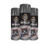 Classic Signature - 3 x Metallic Gun Metal Grey Spray Paint 400ml Multi-Purpose Use, Spray for Metal and Wooden Furniture, Ornaments, Decorative Items and Much More for Interior & Exterior