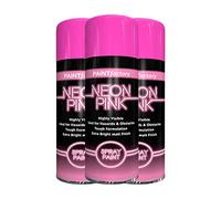 Classic Signature - 3 x Neon Pink Spray Paint 200ML Aerosol Spray Paint Fluorescent Bright Graffiti (Banksey) Matt Finish
