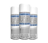 Classic Signature - 3 x Real Feel Vintage White Radiator Spray 400ML Spray for Interior & Exterior Tough, Protect Against Rust Durable Finish