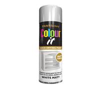 Classic Signature - 4 x All Purpose White Matt Aerosol Spray Paint 250ml Quick Drying Spray,Fast Dry and Excellent Coverage for Wood, Metal, Plastic and more
