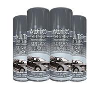 Classic Signature - 4 x Auto Extreme Grey Primer Spray Paint 400ml Professional Quality, Perfect Finish for Cars, Bikes,Vans, Metal, Wood