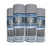 Classic Signature - 4 x Real Feel Vintage Grey Radiator Spray 400ML Spray for Interior & Exterior Tough, Protect Against Rust Durable Finish