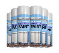 Classic Signature - 6 x Brilliant White Radiator Spray Paint 300ml Spray for Interior & Exterior Tough, Protect Against Rust Durable Finish
