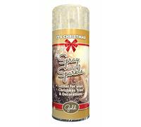 Classic Signature - 6 x Glitter Christmas Gold Spray Paint 200ml Decorative, Creative, Dazzling Effect to Your Hobby Art and Craft Use