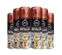 Classic Signature - 6 x Metallic Deep Copper Spray Paint 200ml - Multi-Purpose Use, Spray for Metal and Wooden Furniture, Ornaments, Decorative Items and Much More for Interior & Exterior