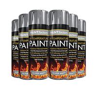 Classic Signature - 6 x Silver High Temperature Spray Paint 300ml Stove Up To 600°C, Engine Exhaust Adhesion, Heat Resistant Wood Burners, BBQ Grill