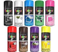 Classic Signature - 9 Can Mix Color Gloss Finish All Purpose spray paint 400ml Multipurpose AerosoL, Quick and Fast Drying and Excellent Coverage for Metal, Wood, Plastic and More - D13