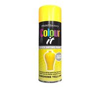 Classic Signature - 9 x All Purpose Sunshine Yellow Aerosol Spray Paint 250ml Quick Drying Spray,Fast Dry and Excellent Coverage for Wood, Metal, Plastic and more